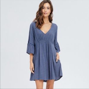 Stella V-neck Smocking dress